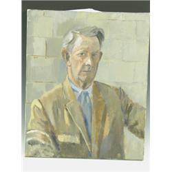 D H Waterfield (1908-1971) SELF PORTRAIT; and three views of THE GARDEN AT 'HILL PASTURE', BRO...