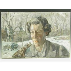 D H Waterfield (1908-1971) PORTRAIT OF NANCY TENNANT and two STILL LIFES Two signed and two...