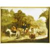 Image 1 : R Longbottom (?) 'GOING TO MARKET' Indistinctly signed on artist's label verso, oil on pane...