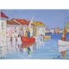 Image 1 : D'oyly John HARBOUR SCENE SOUTH OF FRANCE Oil on board, signed, 35.5 x 48cm. Est. 150/25...