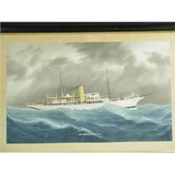 Louis Luca Papaluca (1890-1934) 'SAYONARA N.Y.Y.C' The American cruiser depicted in the Bay...