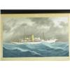 Image 1 : Louis Luca Papaluca (1890-1934) 'SAYONARA N.Y.Y.C' The American cruiser depicted in the Bay...