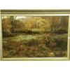 Image 1 : Kenneth Mackenzie (Exhib. 1884-1899) VIEW OF A WOODLAND LAKE Signed and dated '86, oil, rel...