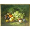 Image 1 : G J Broome (fl.1867-1873) STILL LIFES OF FRUIT ON A MOSSY BANK A pair, one signed and dated...