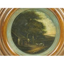 English School, 19th Century 'SUSSEX SHEPPARDS HOUSE 1850' Inscribed verso, oil on board, c...