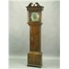 Image 1 : A 19th Century oak longcase clock, the 12 inch square brass dial with a 30 hour movement and t...
