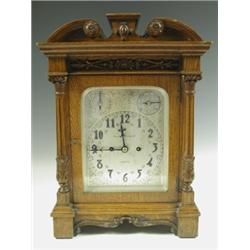 A late Victorian bracket clock, the engraved dial inscribed Elliot & Sons Ltd, London, 39.4cm...