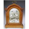 Image 1 : A late l9th Century oak dome top bracket clock, with 8 day chiming movement and repeating mech...