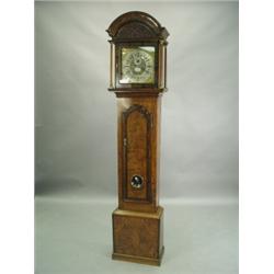 An oak and walnut cased longcase clock, the square brass dial inscribed 'Glover,Chester', with...