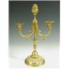 Image 1 : A gilt bronze two branch table lamp surmounted with a pine cone finial, 45cm high Est. 150/...