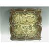 Image 1 : An early 18th Century stumpwork picture of two figures before a castle, surrounded by animals,...