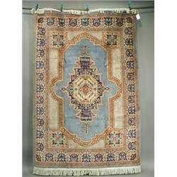 A modern blue ground handmade woollen Samarkand carpet, 2.4 x 1.7m Est. 250/300...