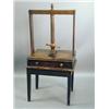An early 18th Century oak and fruitwood linen press, with an acorn finial and a single drawer,...