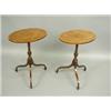 A pair of George III style mahogany and crossbanded oval tripod tables Est. 400/500...