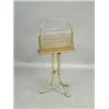 A late 19th Century/early 20th Century brass magazine rack, 80cm high Est. 100/150...