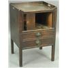Image 1 : A George III mahogany tambour fronted tray top commode, 51cm wide x 77cm high x 45cm deep E...
