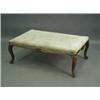 Image 1 : A large Victorian carved walnut fireside stool, raised on a carved apron and cabriole legs, 11...