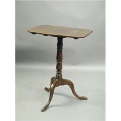 A George III elm snap top tripod table Est. 200/300...