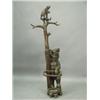 Image 1 : A 19th Century Black Forest Bear hall stand in carved softwood with a cub clinging to the top...