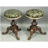 Image 1 : A pair of Victorian carved rosewood piano stools with revolving seats Est. 200/400...