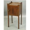 Image 1 : An Edwardian mahogany shaped tray top pot cupboard, 36cm wide x 78cm high Est. 250/280...