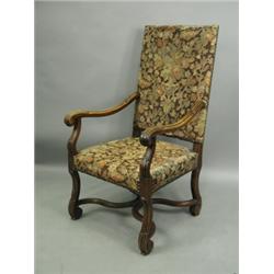 A late 19th Century walnut chair in the William and Mary style Est. 300/400...