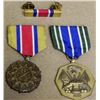 Image 1 : 2) U.S. ARMY MILITARY MEDALS W/RIBBON AND RIBBON BAR