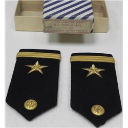 1 PAIR NAVY SHOULDER BOARDS W/ENSIGN LINE-ORIG BOX