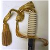 Image 5 : U.S. NAVAL SABER--MINT-ETCHED BLADE WITH GOLD KNOT-COVE