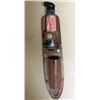Image 6 : OLD SKINNING KNIFE W/LEATHER SCABBARD--4 1/2" BLADE