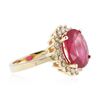 Image 2 : 14KT Yellow Gold 7.44 ctw Ruby and Diamond Ring