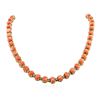 Image 2 : 14KT Yellow Gold 40.42 ctw Pink Coral and Diamond Necklace