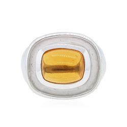 14KT White Gold 4.16 ctw Citrine Ring