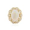 Image 1 : 14KT Yellow Gold 3.37 ctw Opal and Diamond Ring