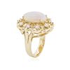 Image 3 : 14KT Yellow Gold 3.37 ctw Opal and Diamond Ring