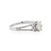 Image 2 : 14KT White Gold 0.85 ctw Diamond Ring