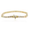 Image 2 : 14KT Yellow Gold 7.26 ctw Diamond Tennis Bracelet