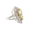 Image 2 : 14KT White Gold 11.69 ctw Citrine and Diamond Ring