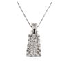 Image 2 : 14KT White Gold 0.50 ctw Diamond Pendant With Chain