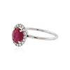 Image 2 : 14KT White Gold 1.53 ctw Ruby and Diamond Ring