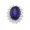 Image 1 : 14KT White Gold 23.16 ctw Tanzanite and Diamond Ring