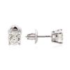 Image 2 : 14KT White Gold 1.25 ctw Diamond Solitaire Earrings