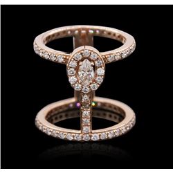 14KT Rose Gold 1.23 ctw Diamond Ring