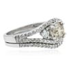 Image 2 : 14KT White Gold 1.32 ctw Diamond Ring and Guard