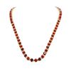 Image 2 : 14KT Yellow Gold 20.00 ctw Pink Coral and Ruby Necklace