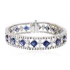 Image 1 : 18KT White Gold 16.40 ctw Sapphire and Diamond Bracelet