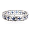 Image 2 : 18KT White Gold 16.40 ctw Sapphire and Diamond Bracelet