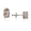 Image 2 : 14KT White Gold 0.95 ctw Diamond Solitaire Earrings