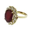 Image 2 : 14KT Yellow Gold 9.47 ctw Ruby and Diamond Ring