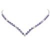 Image 1 : 14KT White Gold 11.52 ctw Tanzanite and Diamond Necklace